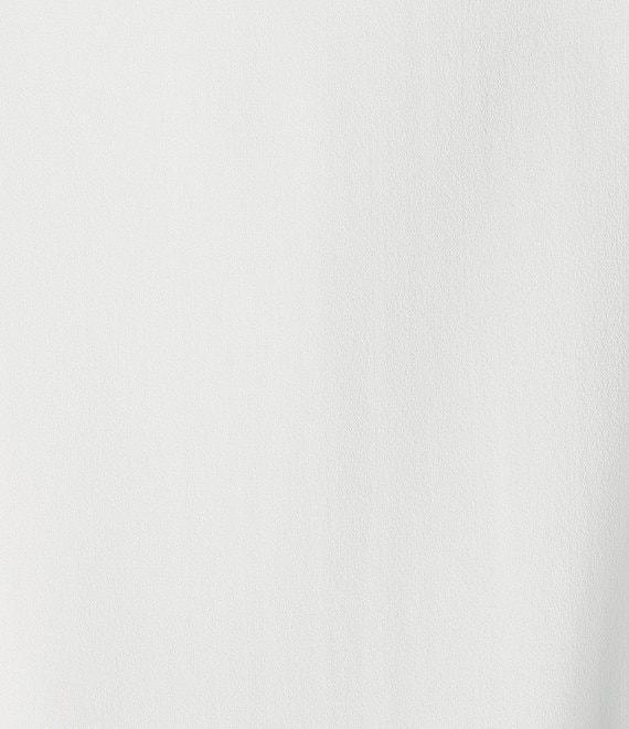 Eileen Fisher Silk Georgette Crepe Crew Neck Sleeveless Shell Tank Product Image