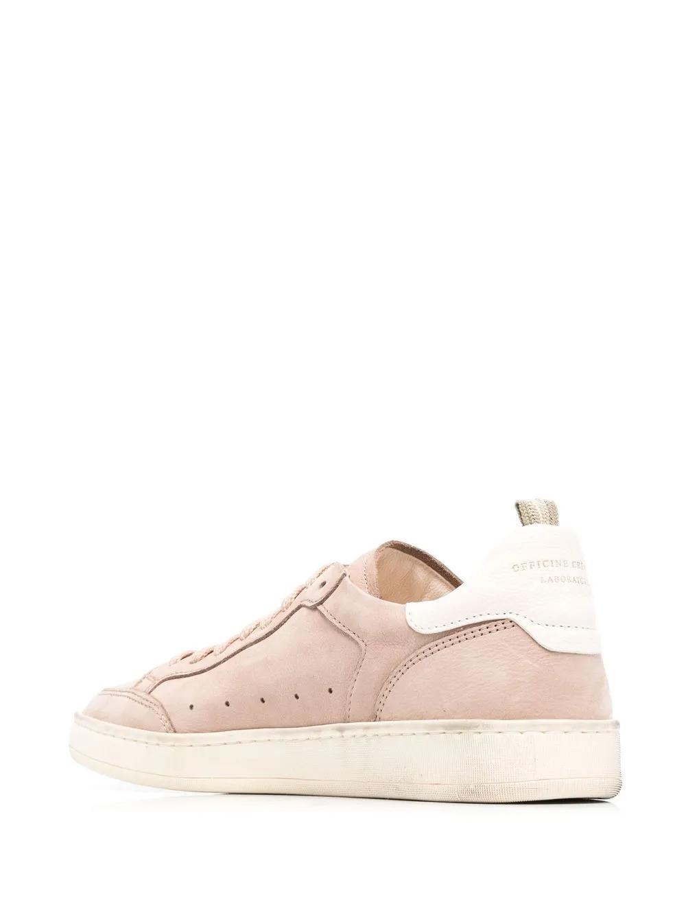 OFFICINE CREATIVE Smooth Lace-up Sneakers In Nude Product Image