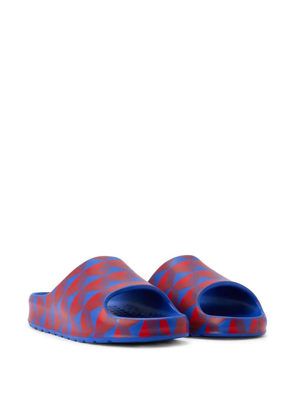 geometric-print open-toe slides  Product Image