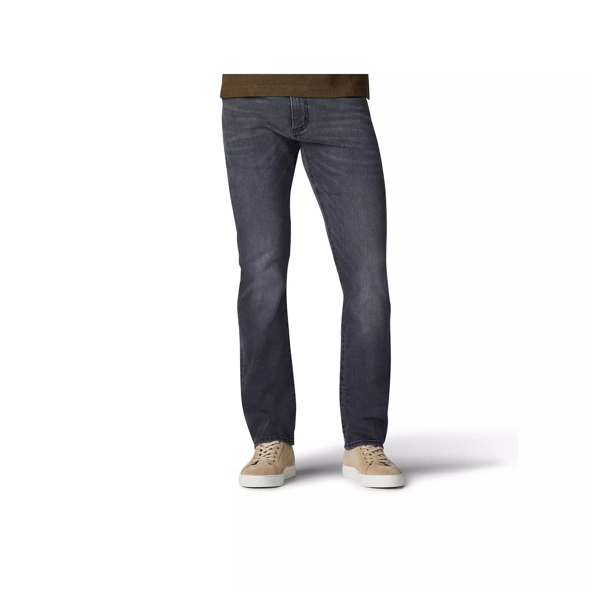 Men's Lee® Extreme Motion Stretch Slim Straight Jeans, Size: 30 X 32, Lead Gray Product Image