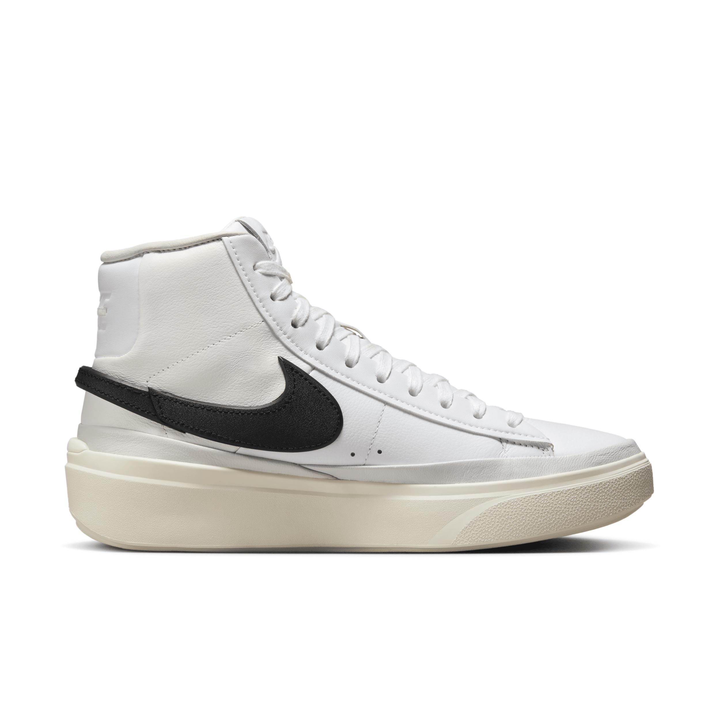 NIKE Blazer Phantom Sneaker Mid In White  Black  Summit White  & Phantom Product Image