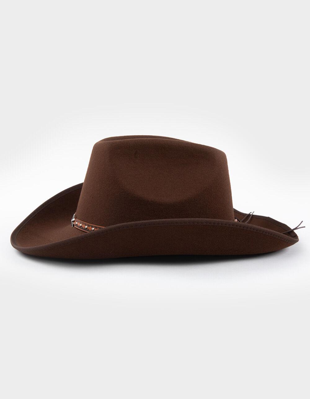 Star Band Felt Cowboy Hat - BROWN Product Image