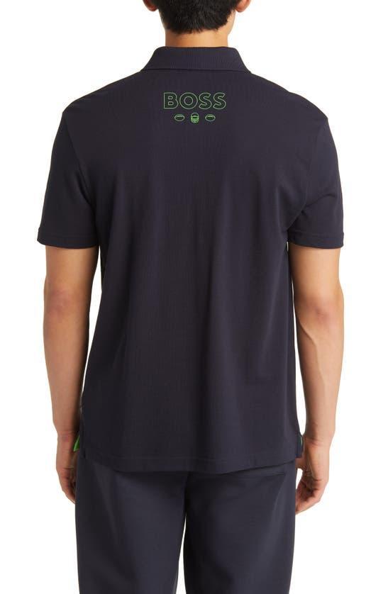 HUGO BOSS X Nfl Chargers Cotton Polo In Seattle Seahawks Dark Blue Product Image