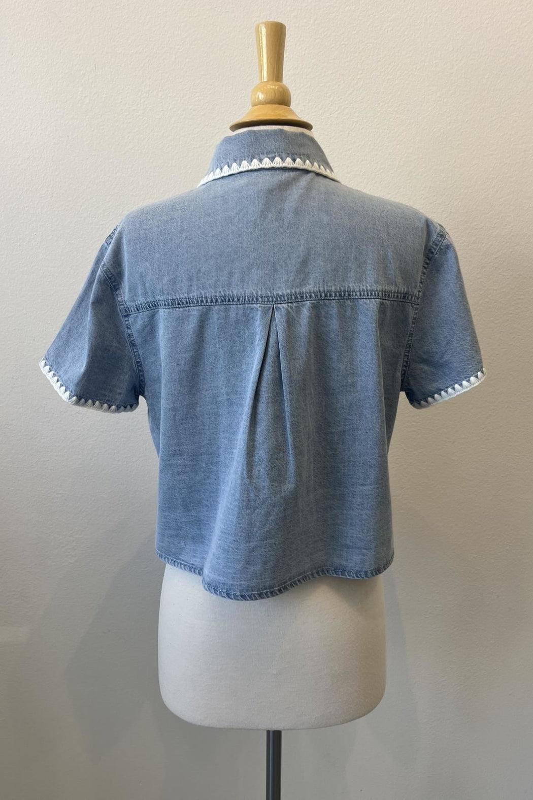 Denim Crop Top Product Image