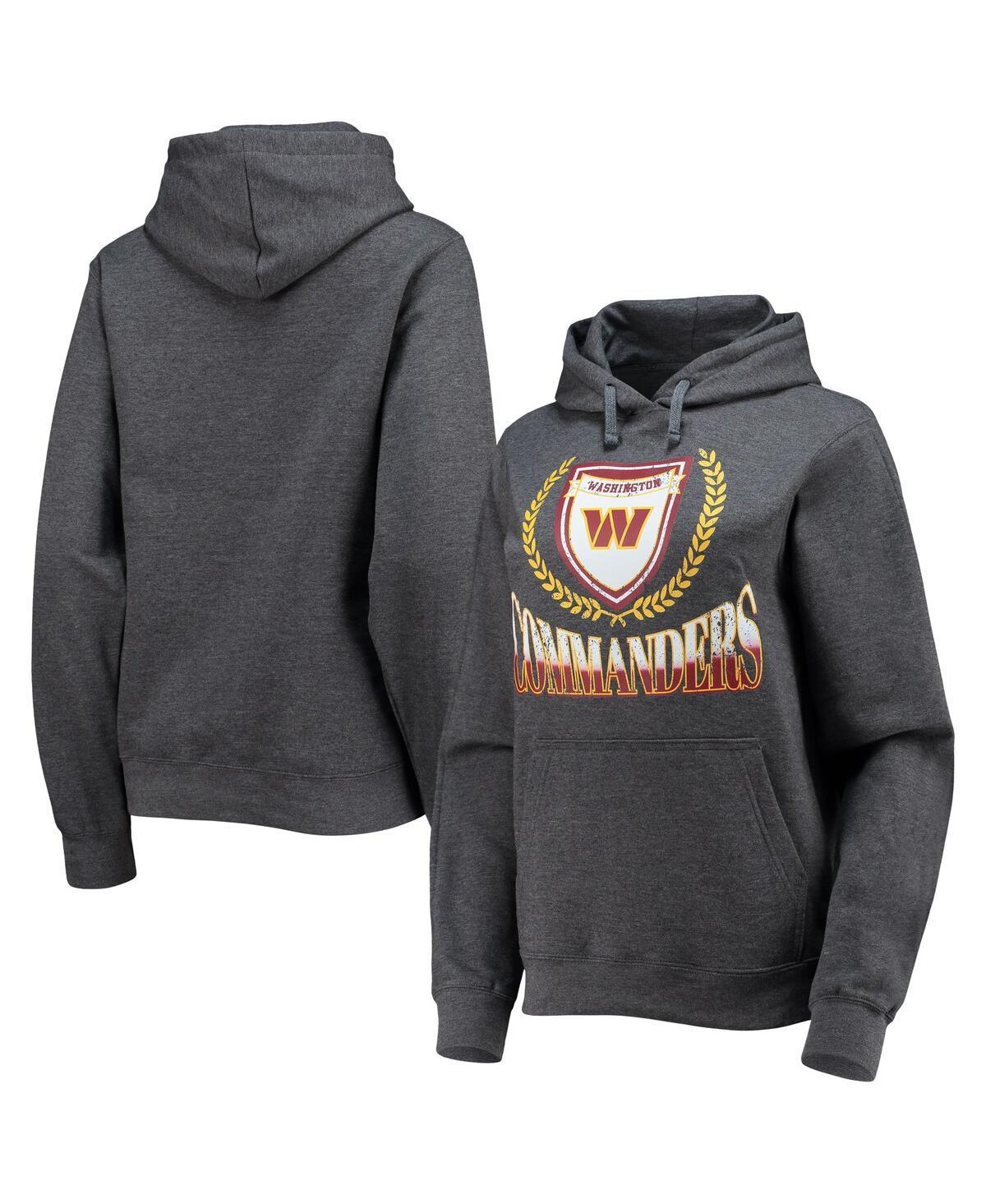 Womens WEAR by Erin Andrews Heathered Gray Washington Commanders Fleece Pullover Hoodie Product Image