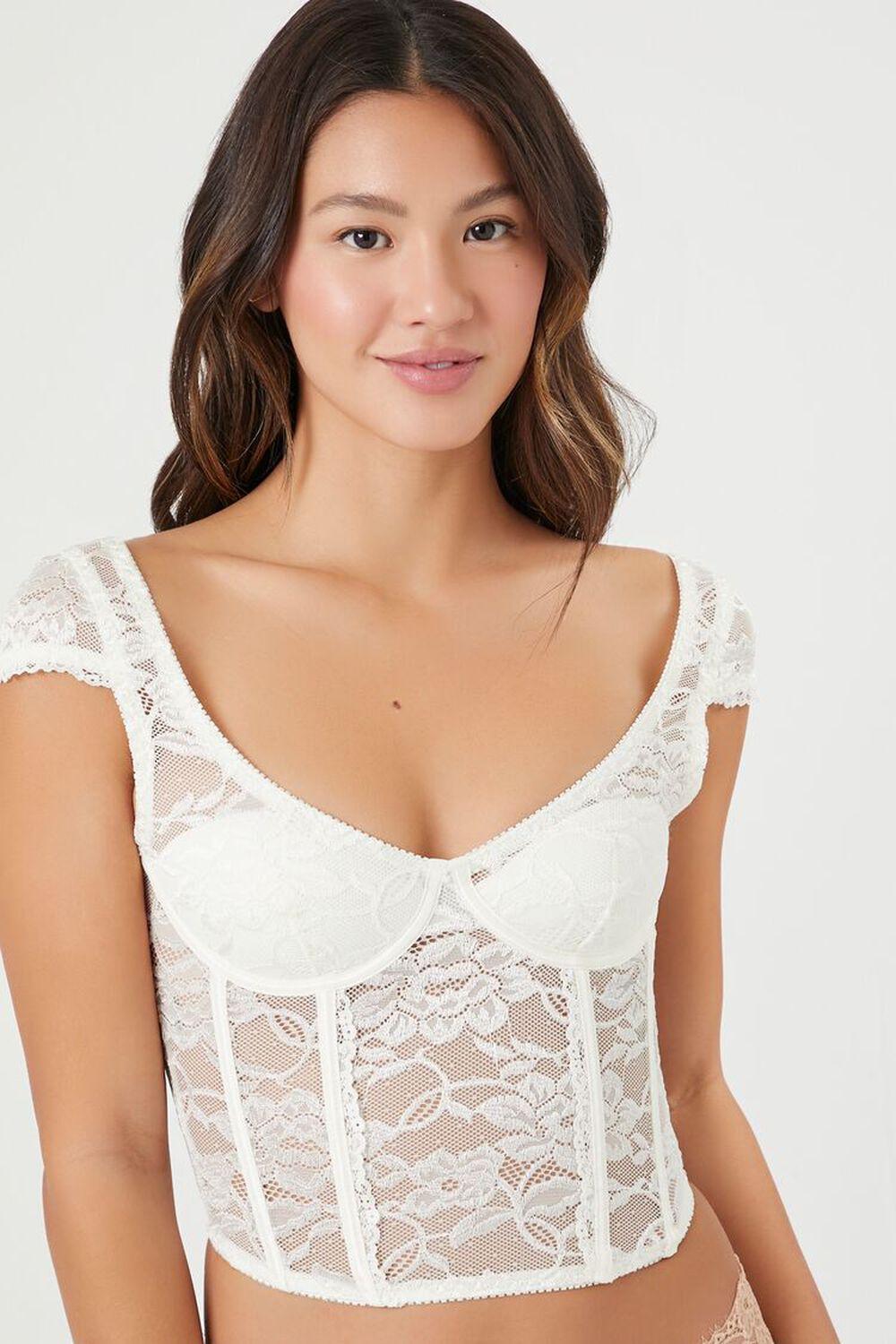 Sheer Lace Lingerie Corset | Forever 21 Product Image