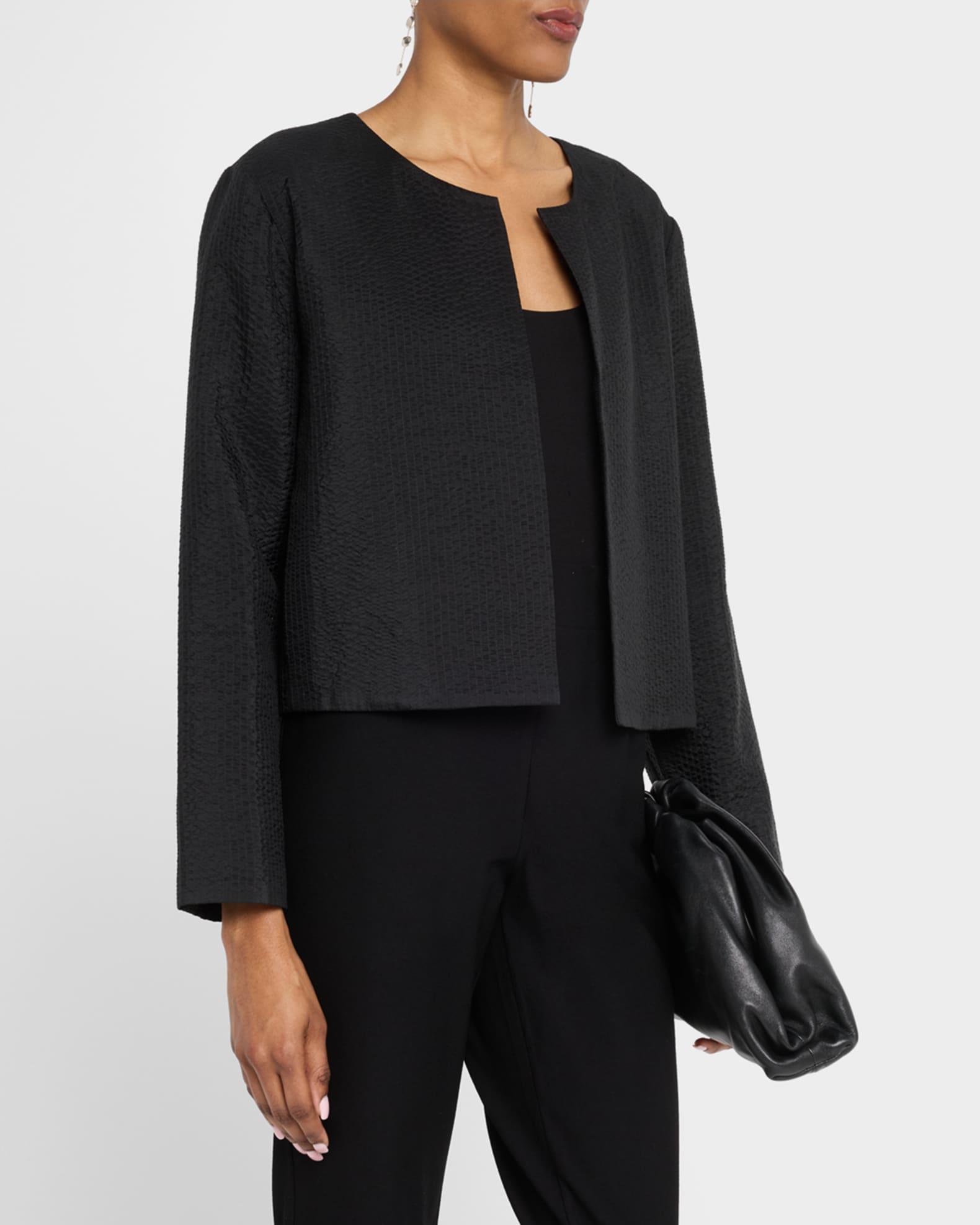 Boxy Quilted Silk Jacket Product Image