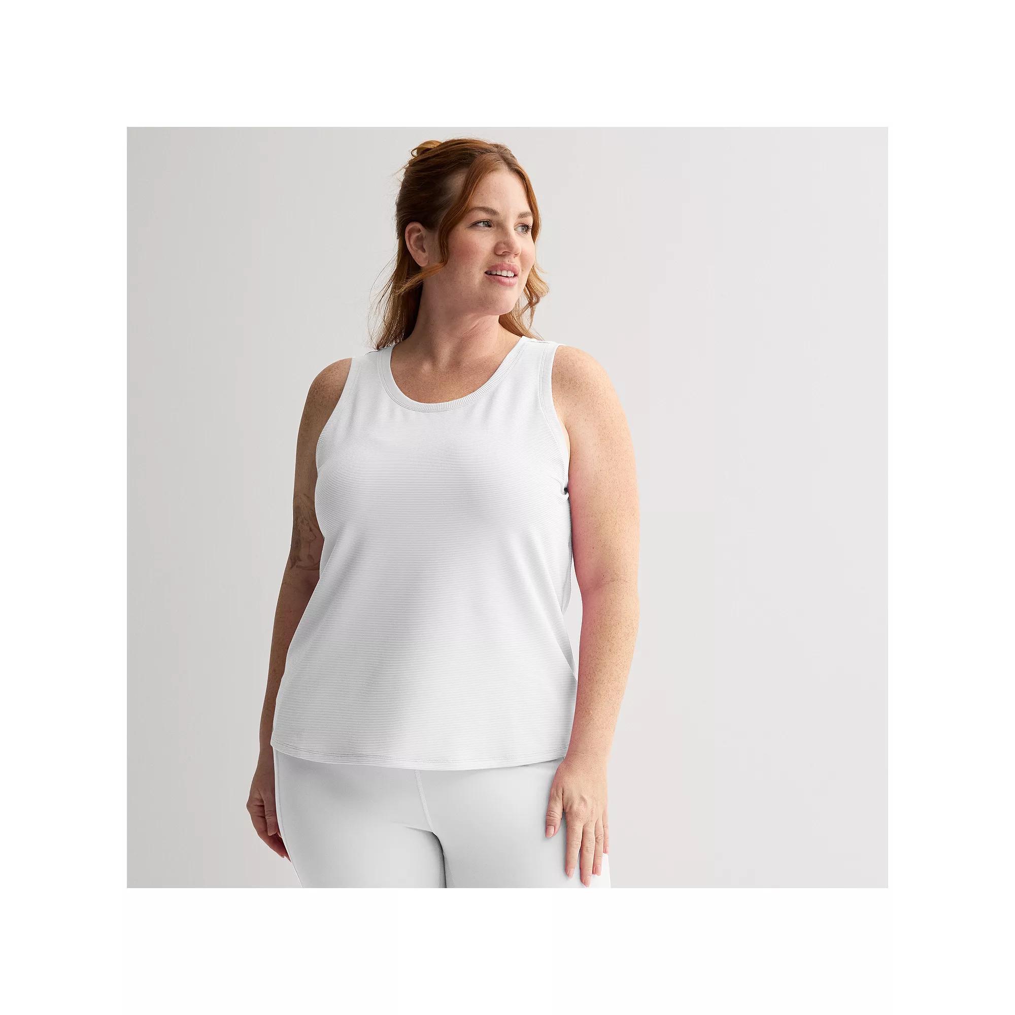 Plus Size Tek Gear Rib Easy Tank Top, Womens Product Image