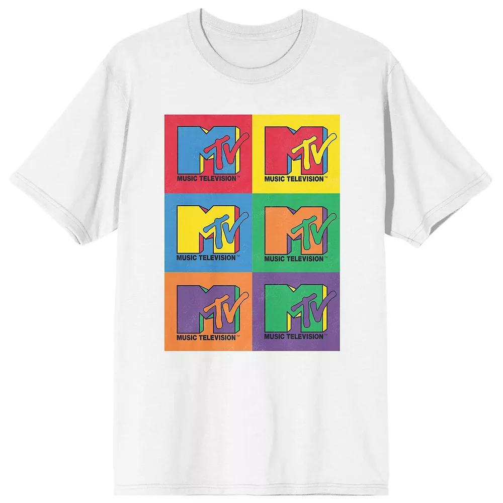 Mens MTV Logo Colorful Block Tee Product Image