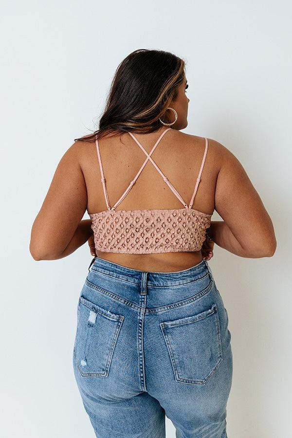 Paris Premier Lace Bralette In Peach Curves Product Image