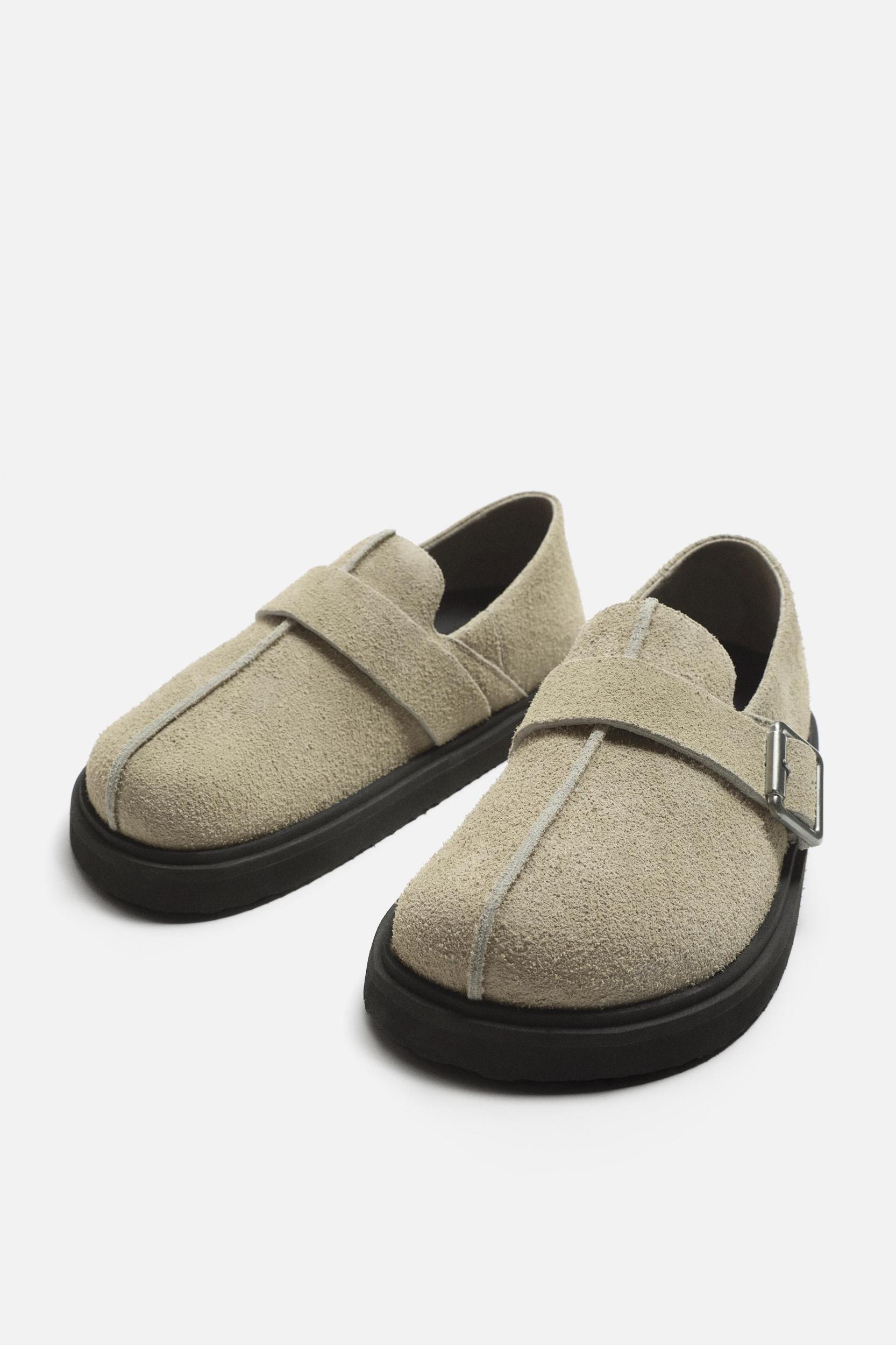 BUCKLE LEATHER CLOGS Product Image