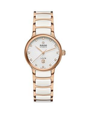 RADO Womens Centrix Automatic Diamonds Two Tone Stainless Steel Bracelet Watch Product Image