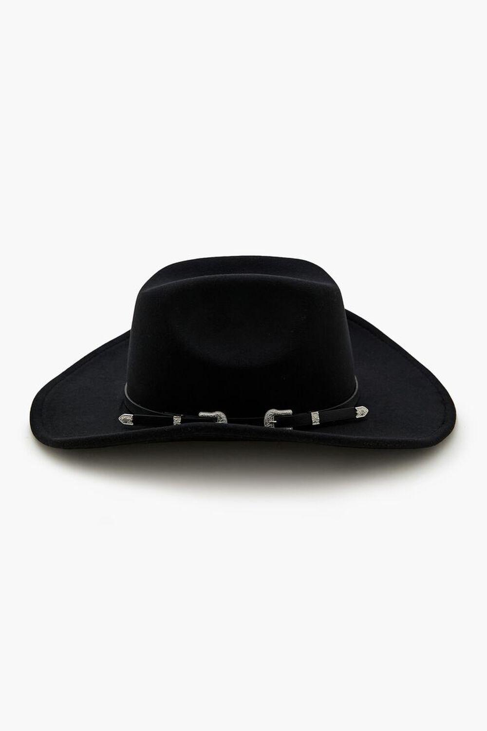 Dual Buckled-Trim Cowboy Hat | Forever 21 Product Image