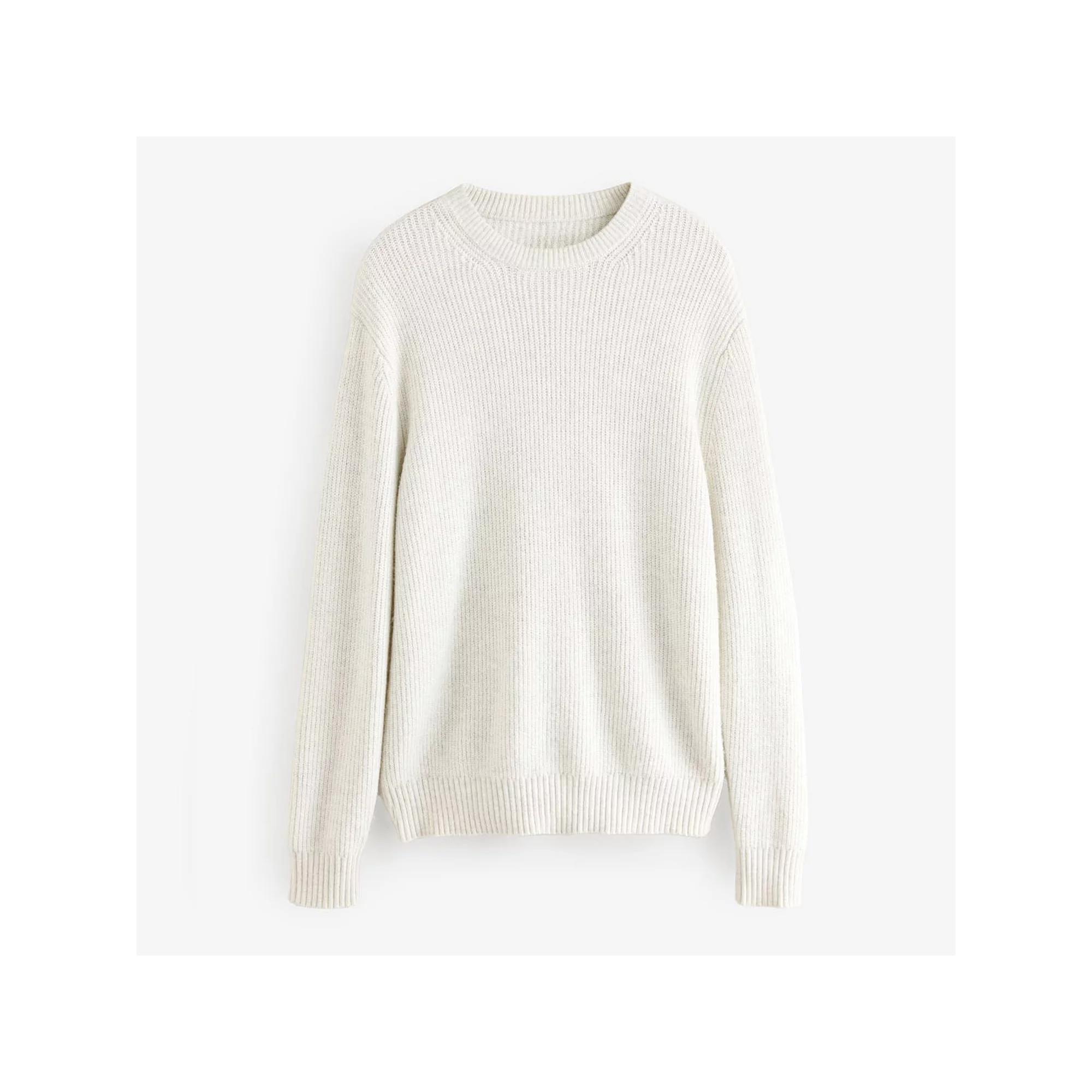 Men's NEXT Cosy Crewneck Sweater, Size: XXL, White Product Image
