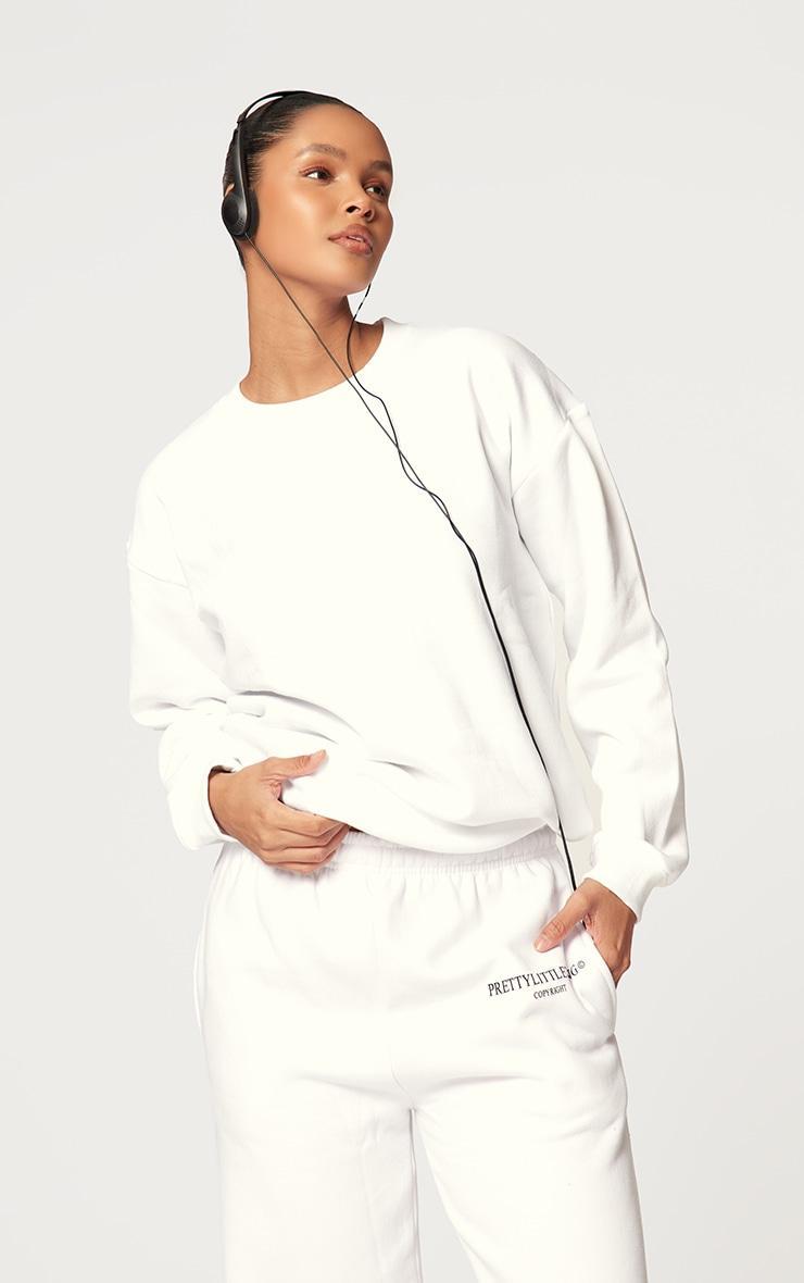  White Oversized Fitting Sweatshirt Product Image