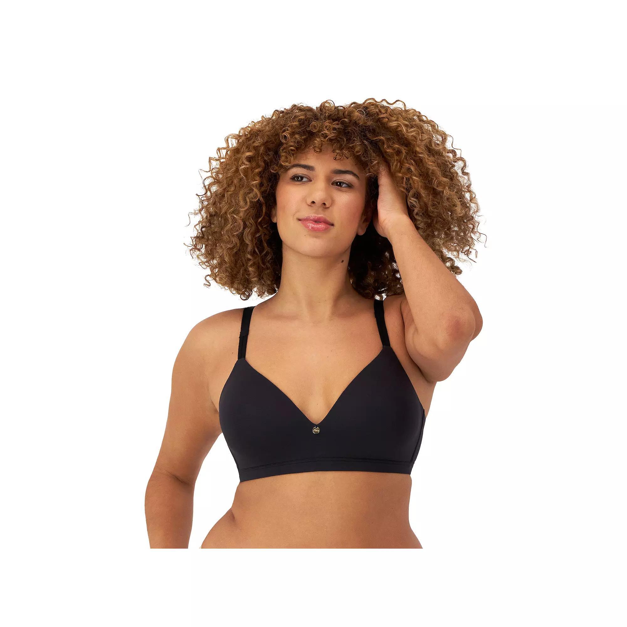 Maidenform Everyday Luxe Wireless T-Shirt Bra with Convertible Straps DM2402, Women's, Size: 40 D, Black Product Image