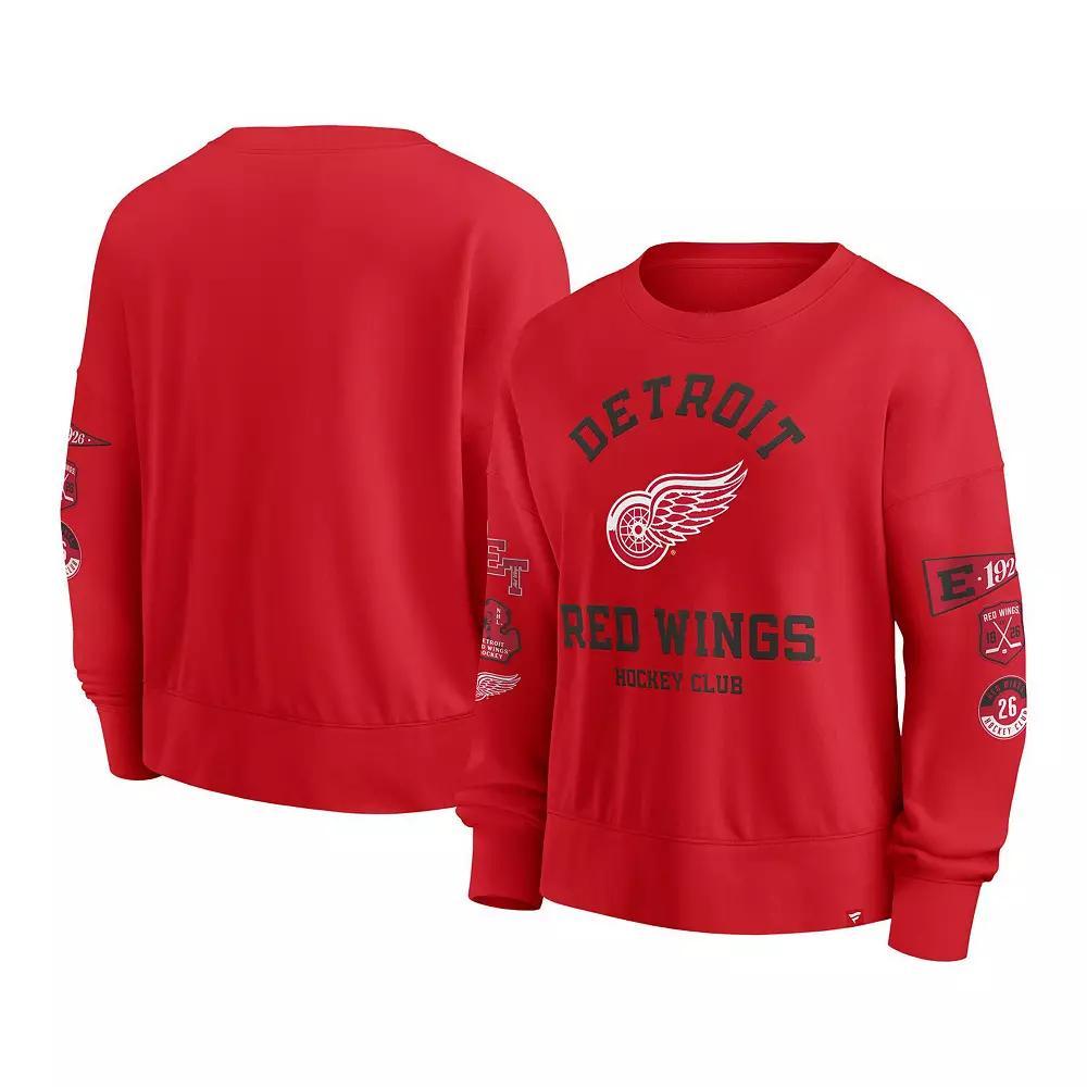 Women's Fanatics Red Detroit Red Wings Go Team Pullover Sweatshirt,  Product Image