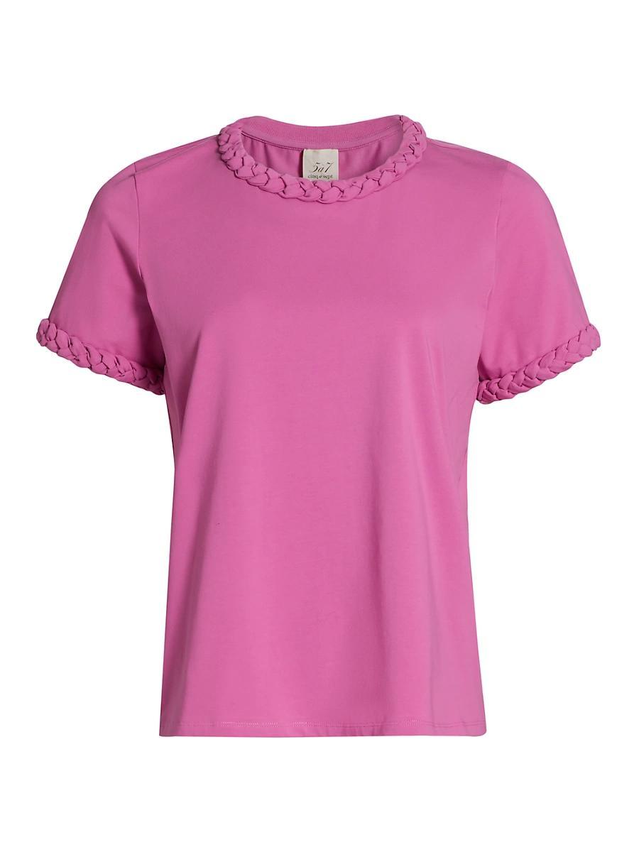Womens Braided Cotton Pullover Tee Product Image
