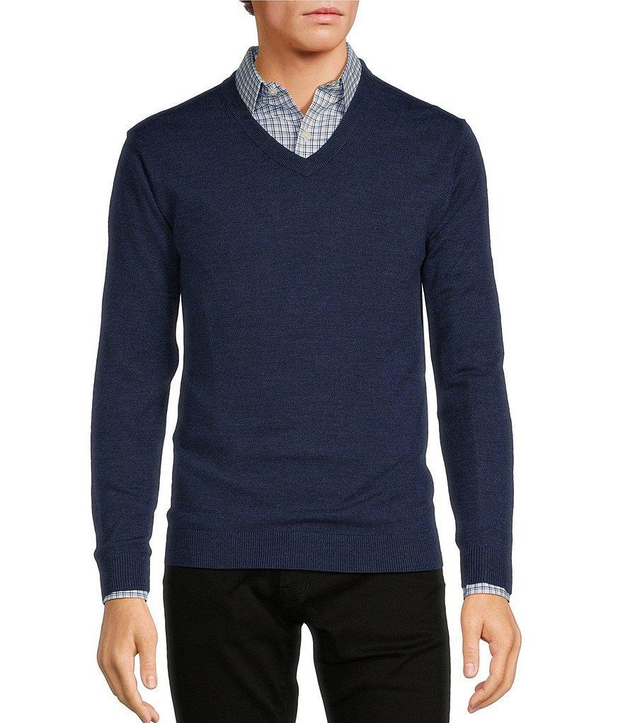 Hart Schaffner Marx Merino Wool V-Neck Sweater Product Image