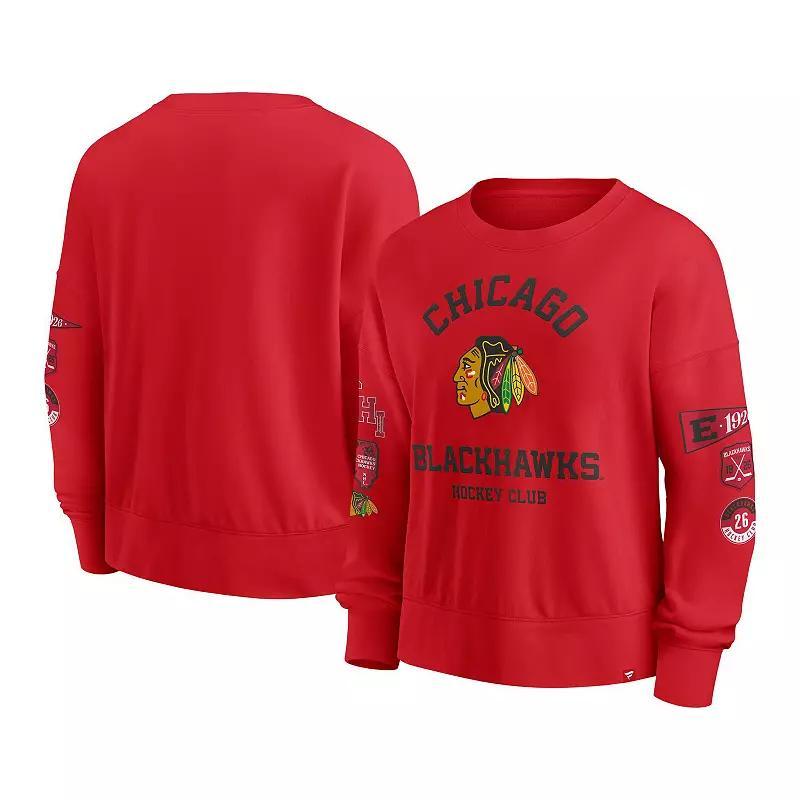 Women's Fanatics Red Detroit Red Wings Go Team Pullover Sweatshirt,  Product Image