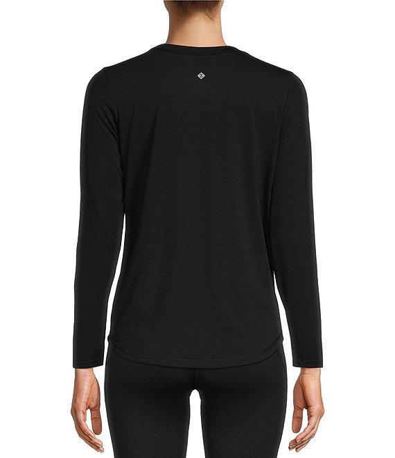Antonio Melani Active At Ease Knit Crew Neck Long Sleeve Relaxed Fit Shirt Product Image