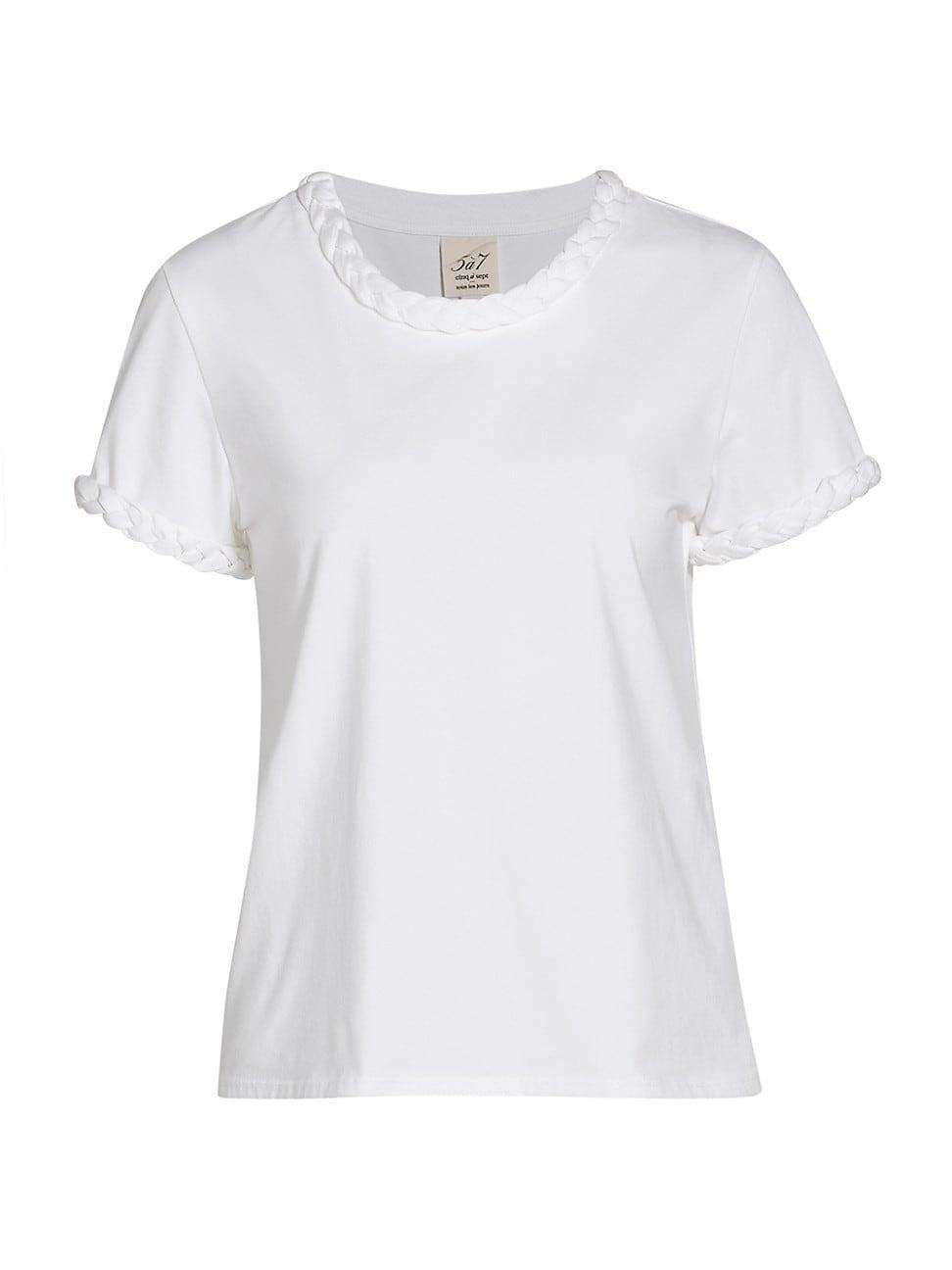 Womens Braided Cotton Pullover Tee Product Image