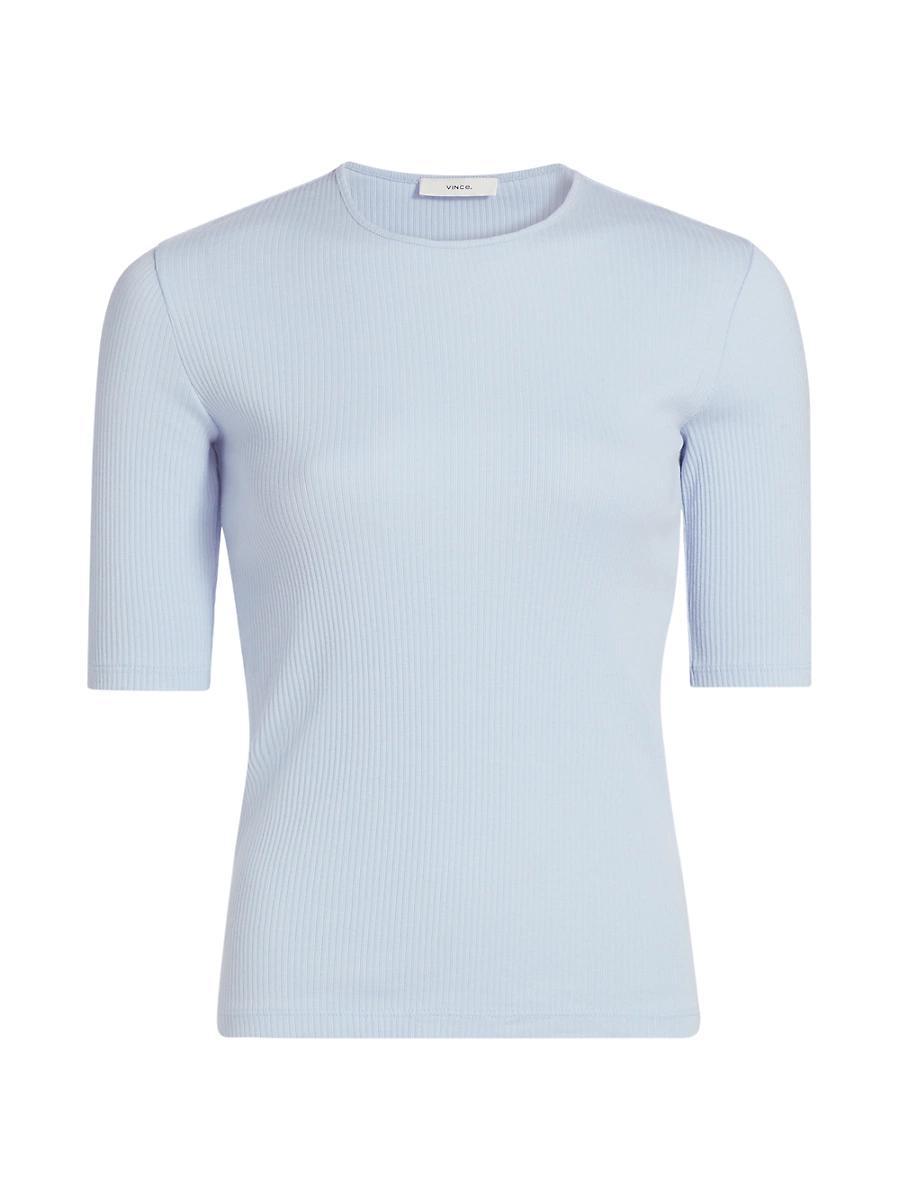 Womens Cotton Knit T-Shirt Product Image