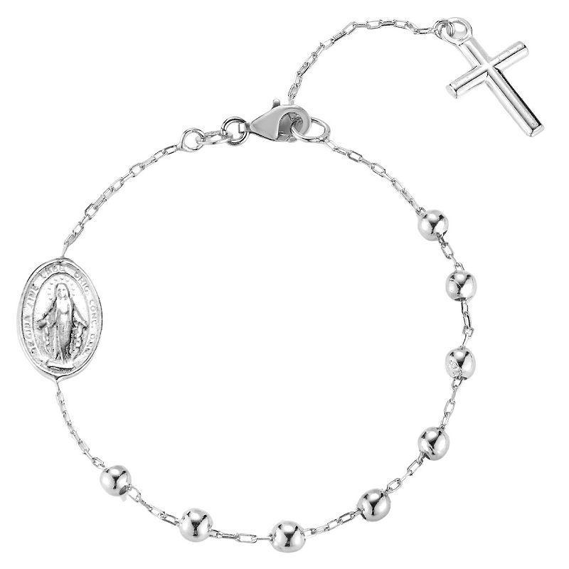 Sunkissed Sterling 14k Gold Over Sterling Silver Rosary Bracelet, Womens Yellow Gold Tone Product Image