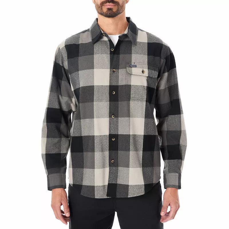 Big & Tall Smith's Workwear Pocket Flannel Shirt, Men's, Size: 3XB, Grey Gray Product Image