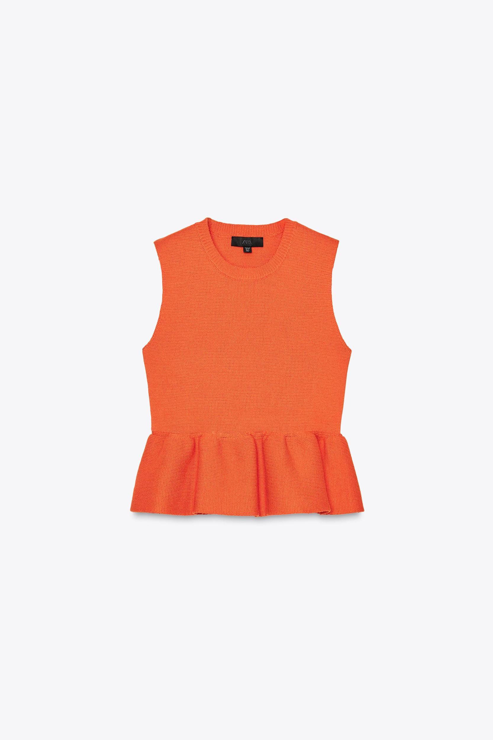 KNIT PEPLUM TOP Product Image