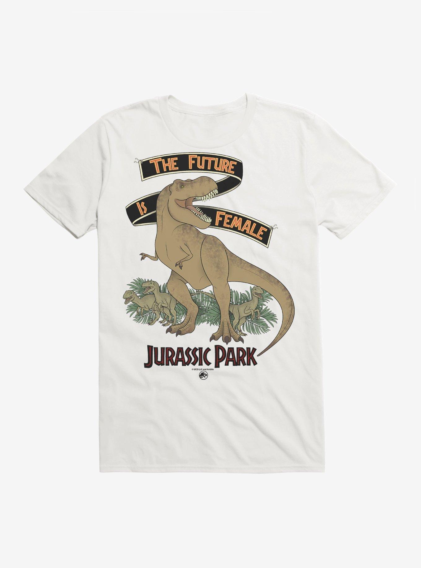 Jurassic Park The Future Is Female White T-Shirt Product Image