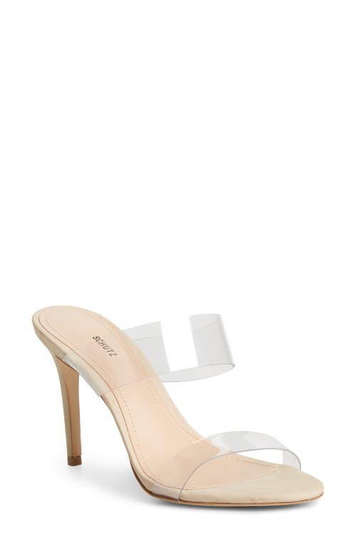 Womens Ariella 100MM Transparent Vinyl Mules Product Image