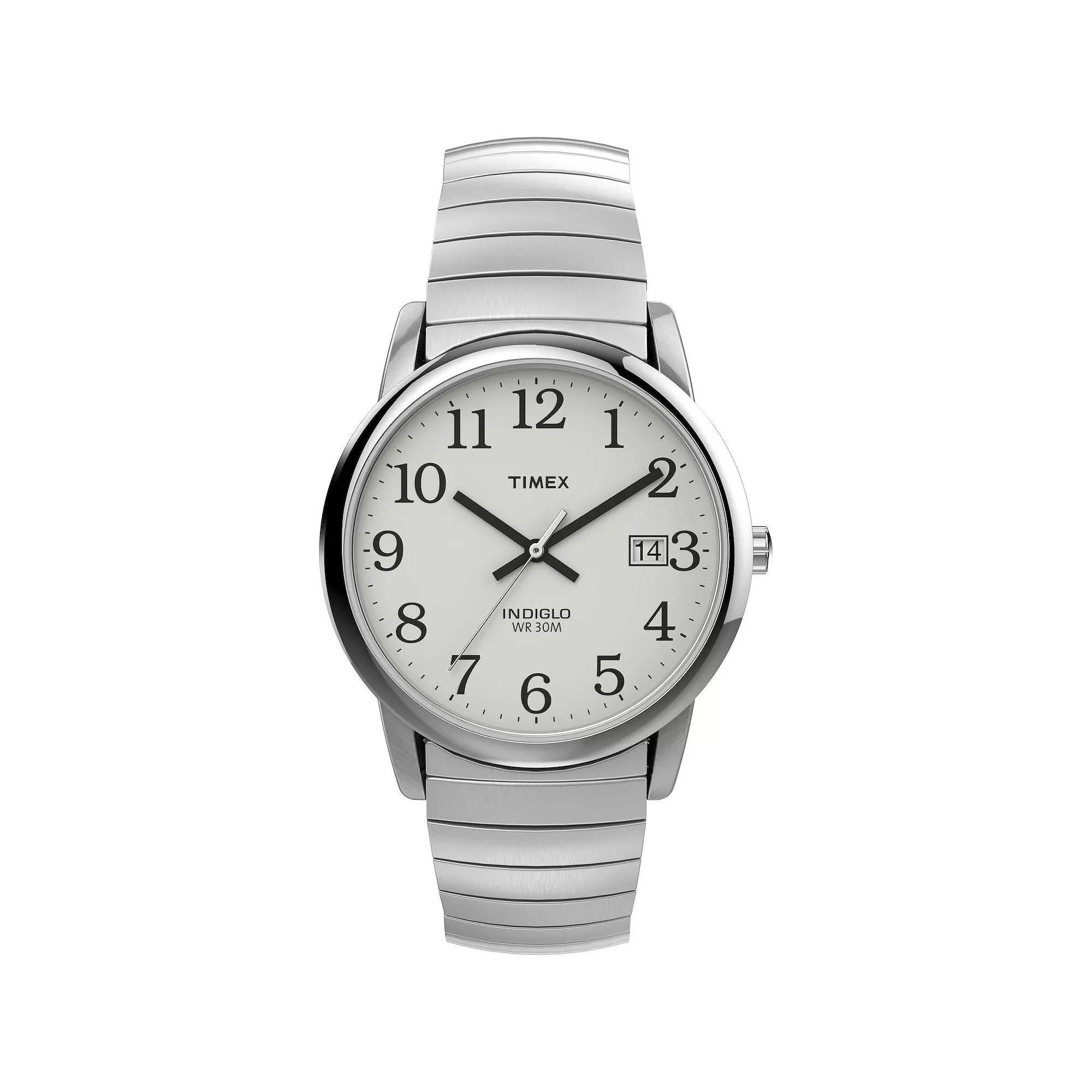 Men's Timex Easy Reader Expansion Band Watch - Silver T2H451JT Product Image