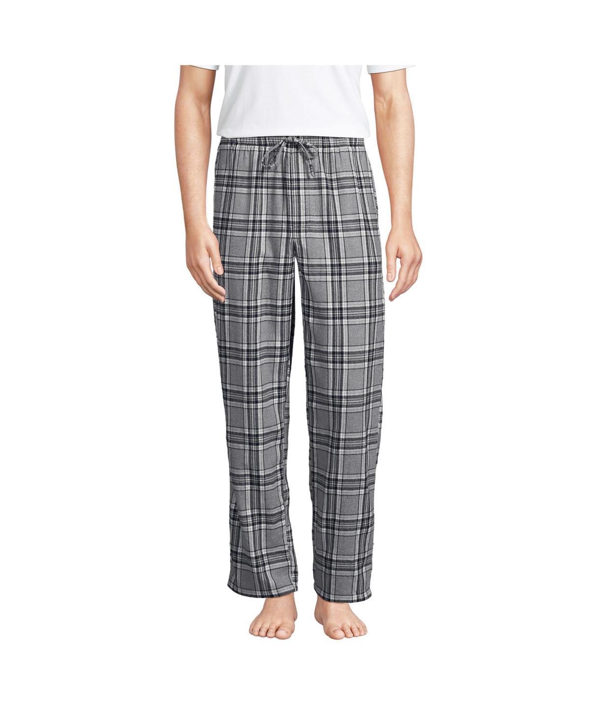 Men's Lands' End Flannel Pajama Sleep Pants, Size: Large, Deep  Blue Product Image