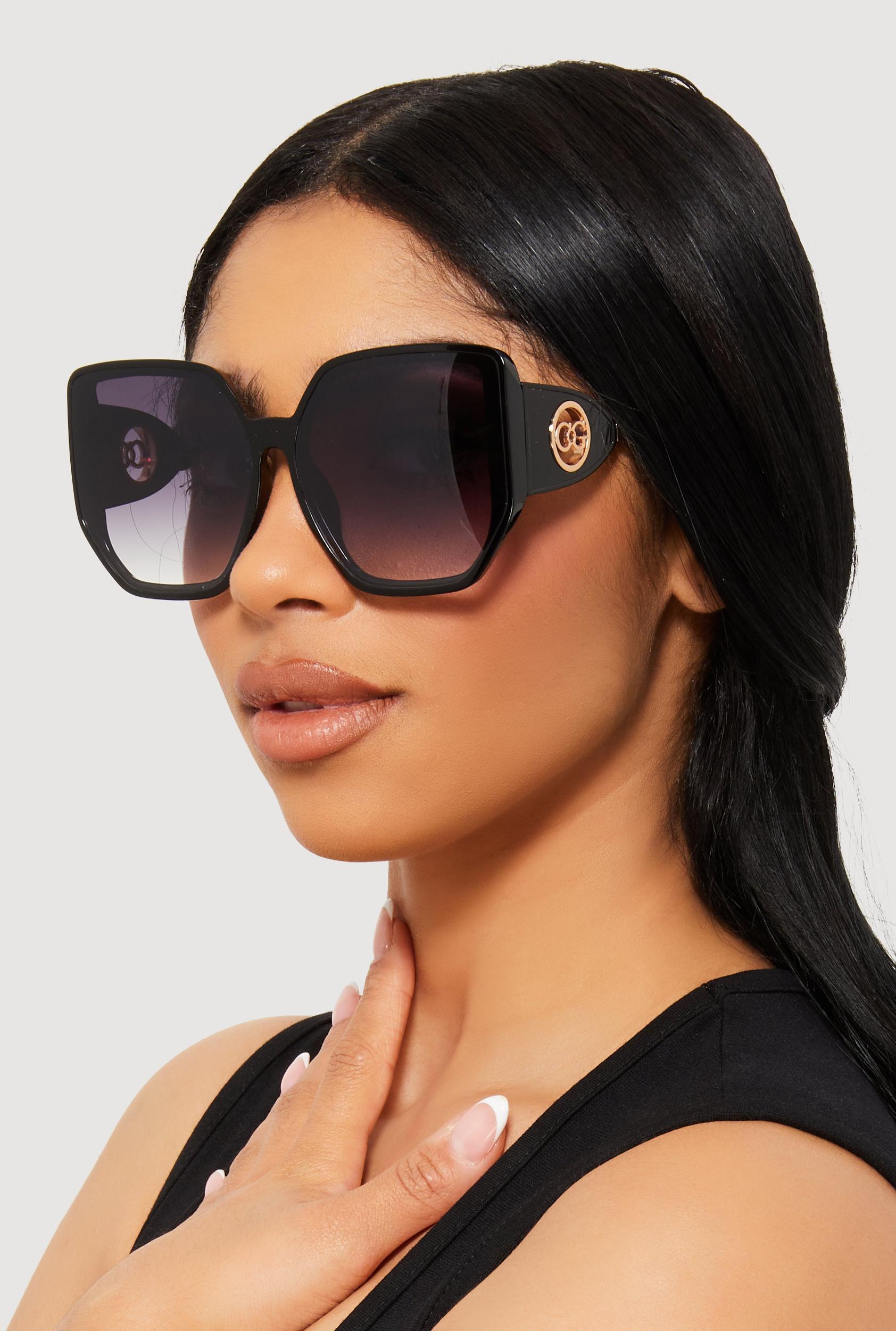 Cut Out Detail Ombre Sunglasses Unisex Product Image