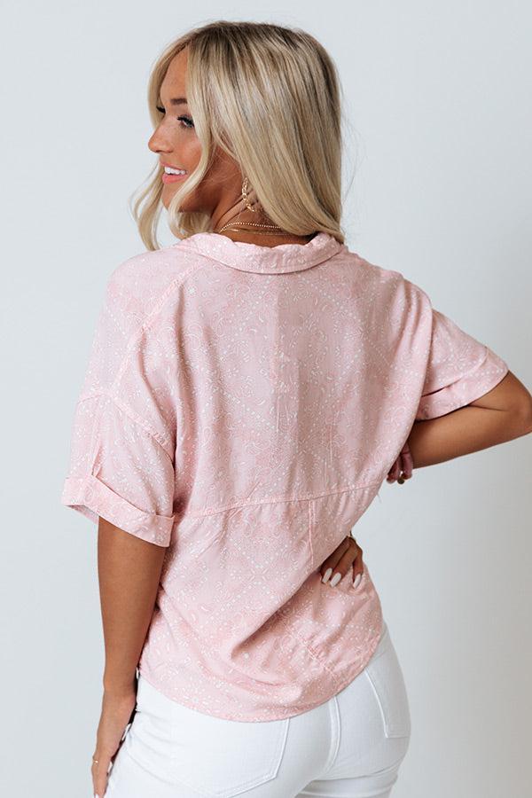 Soho Endeavors Paisley Top In Pink Product Image