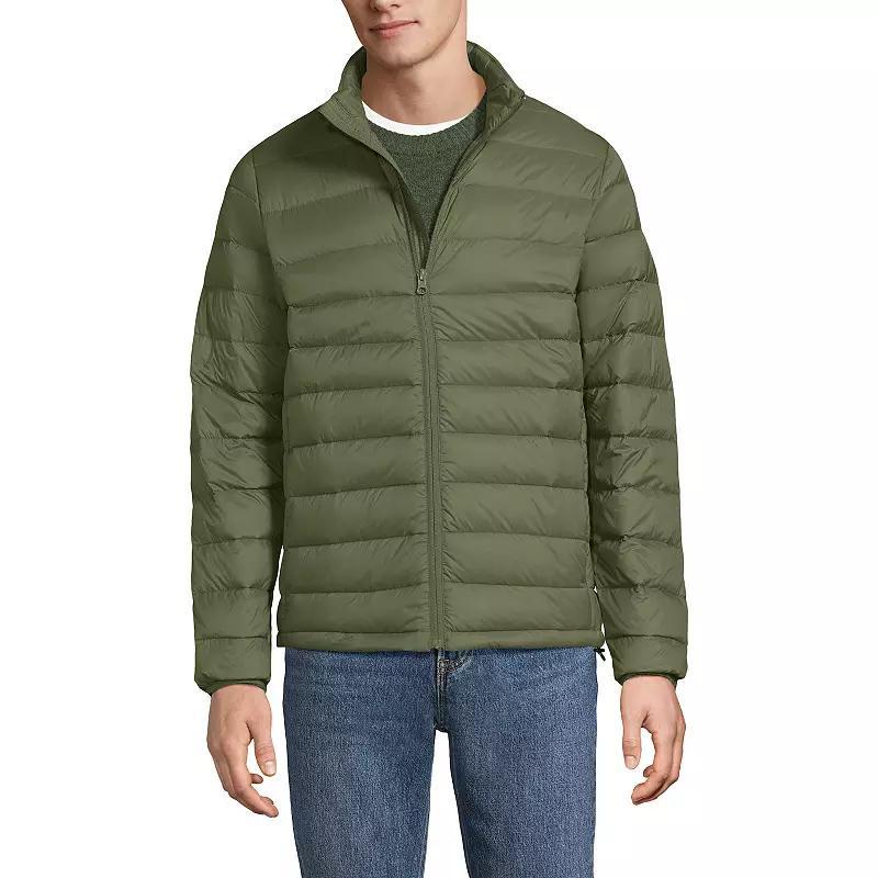 Men's Lands' End Wanderweight Down Mockneck Puffer Jacket,  Product Image