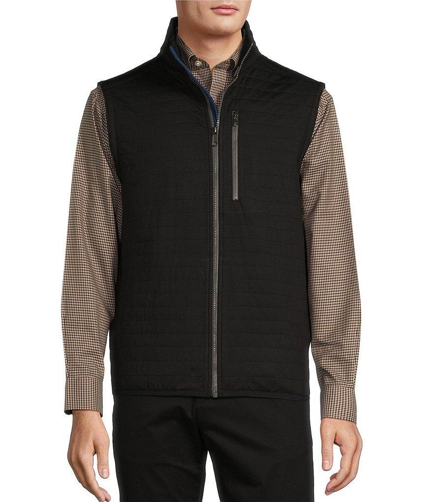 Roundtree & Yorke Solid Quilted Mock Neck Full Zip Vest Product Image