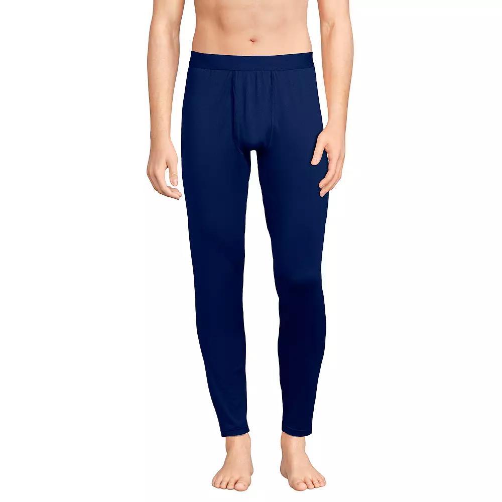 Men's Lands' End Stretch Thermaskin Long Underwear Base Layer Pants, Size: Small, Deep  Blue Product Image