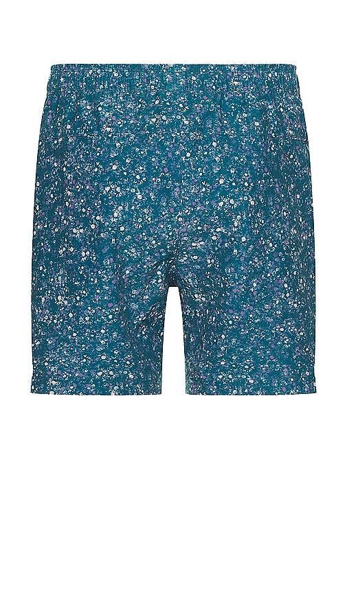 RHONE 5.5" R & R Swim Trunks Gulf Coast Blue Floral Print Product Image