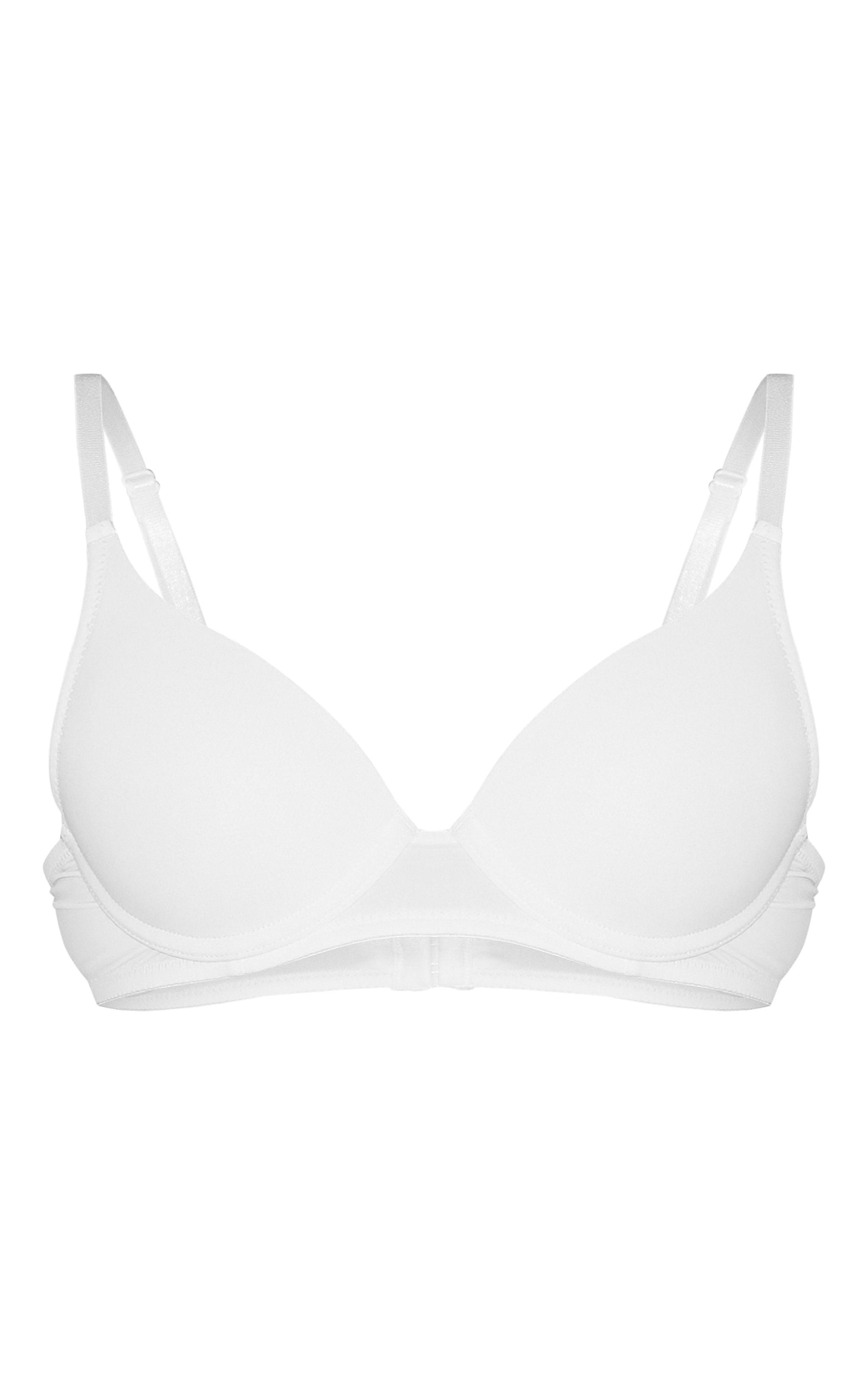 White Scoop Cupped Underwired Bra Product Image