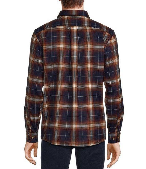 Rowm Big & Tall Long Sleeve Jaspe Dark Large Plaid Button Down Shirt Product Image