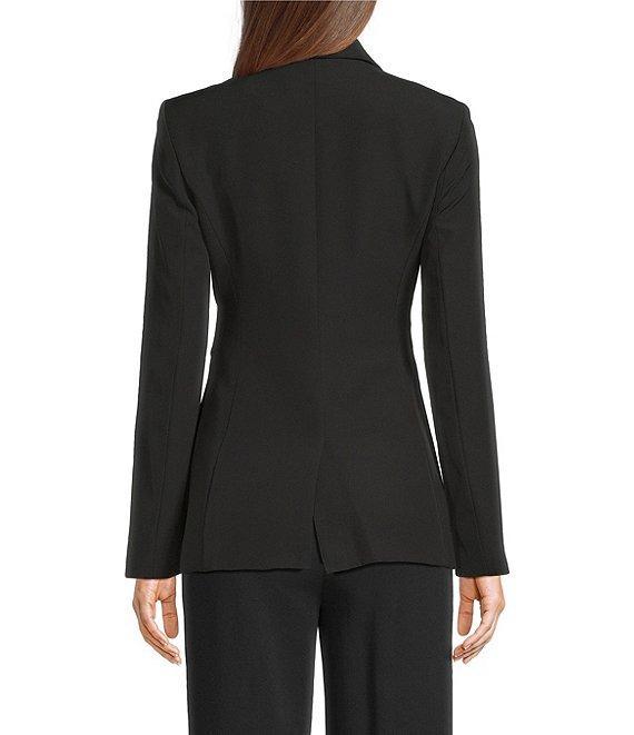 Donna Karan Notch Lapel Hardware Belted Blazer Product Image