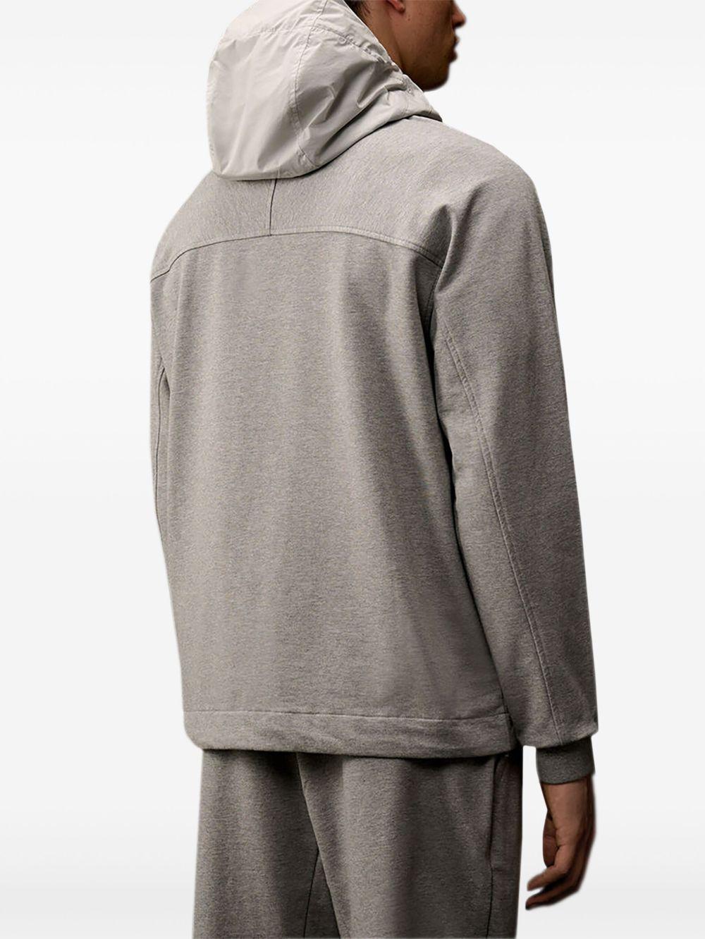 hooded zip-detail sweatshirt Product Image