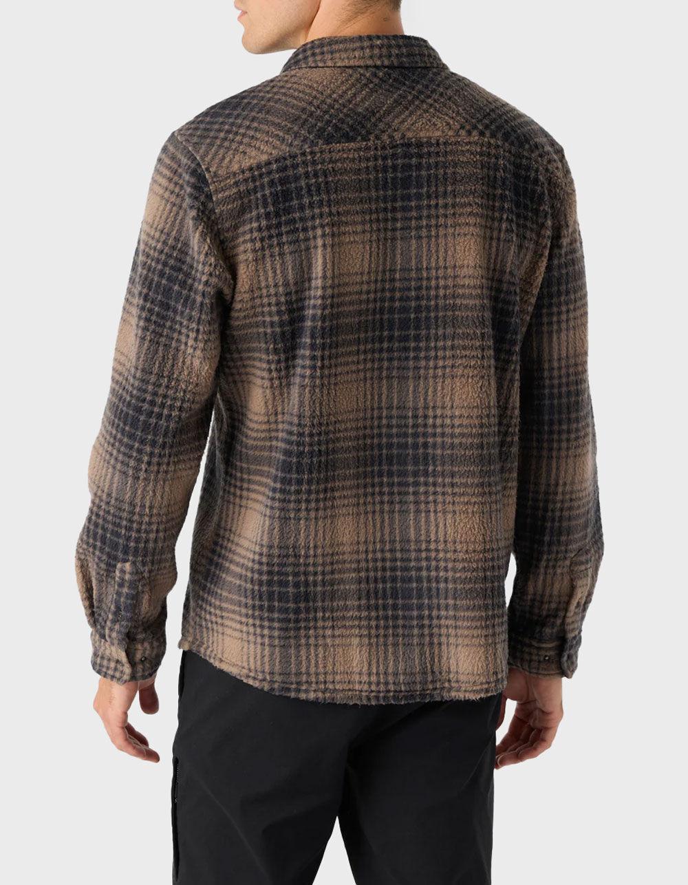 O'NEILL Glacier Plaid High Pile Superfleece Mens Flannel - CHOCOLATE Product Image