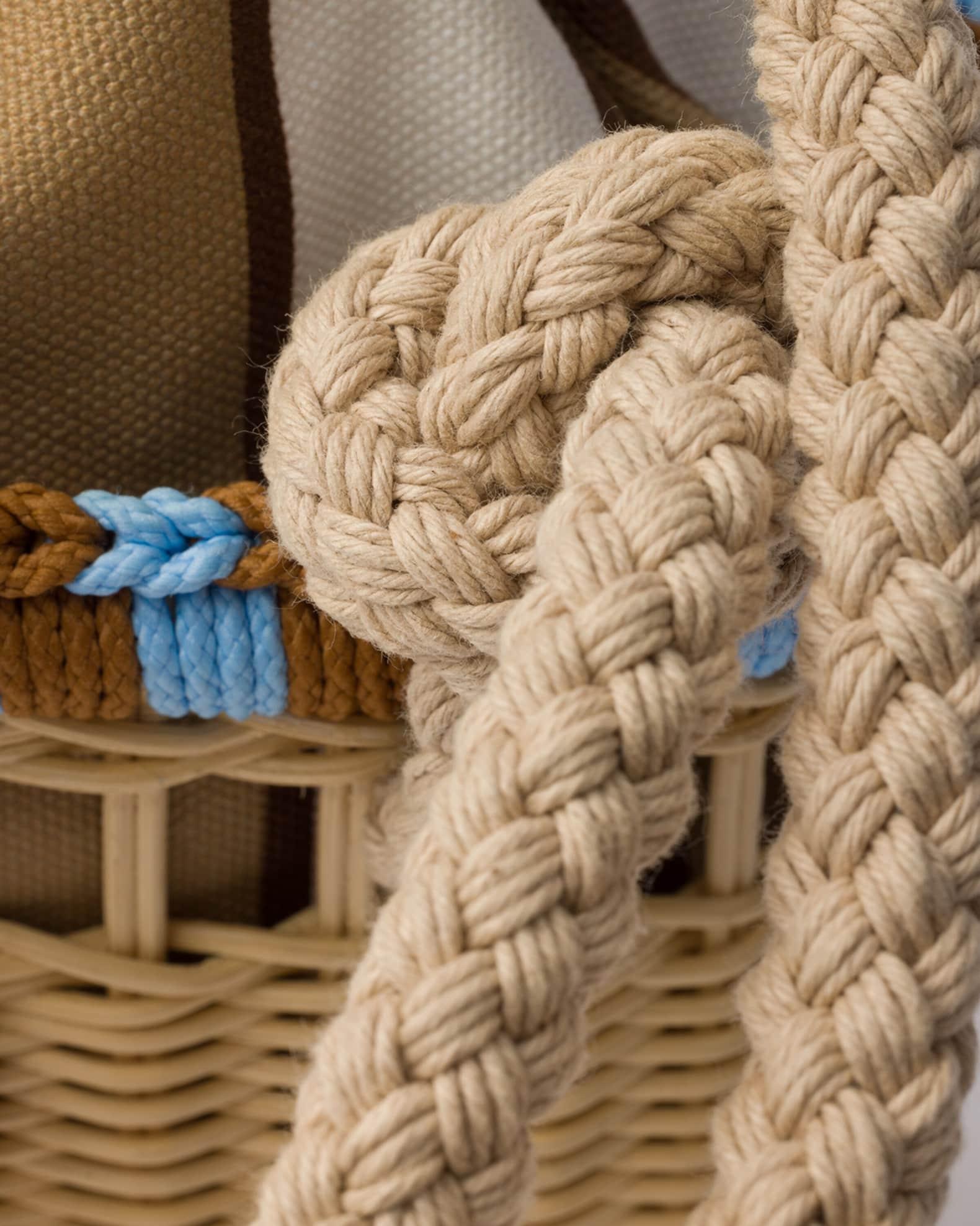 Rattan Basket Drawstring Mini Shoulder Bag Product Image