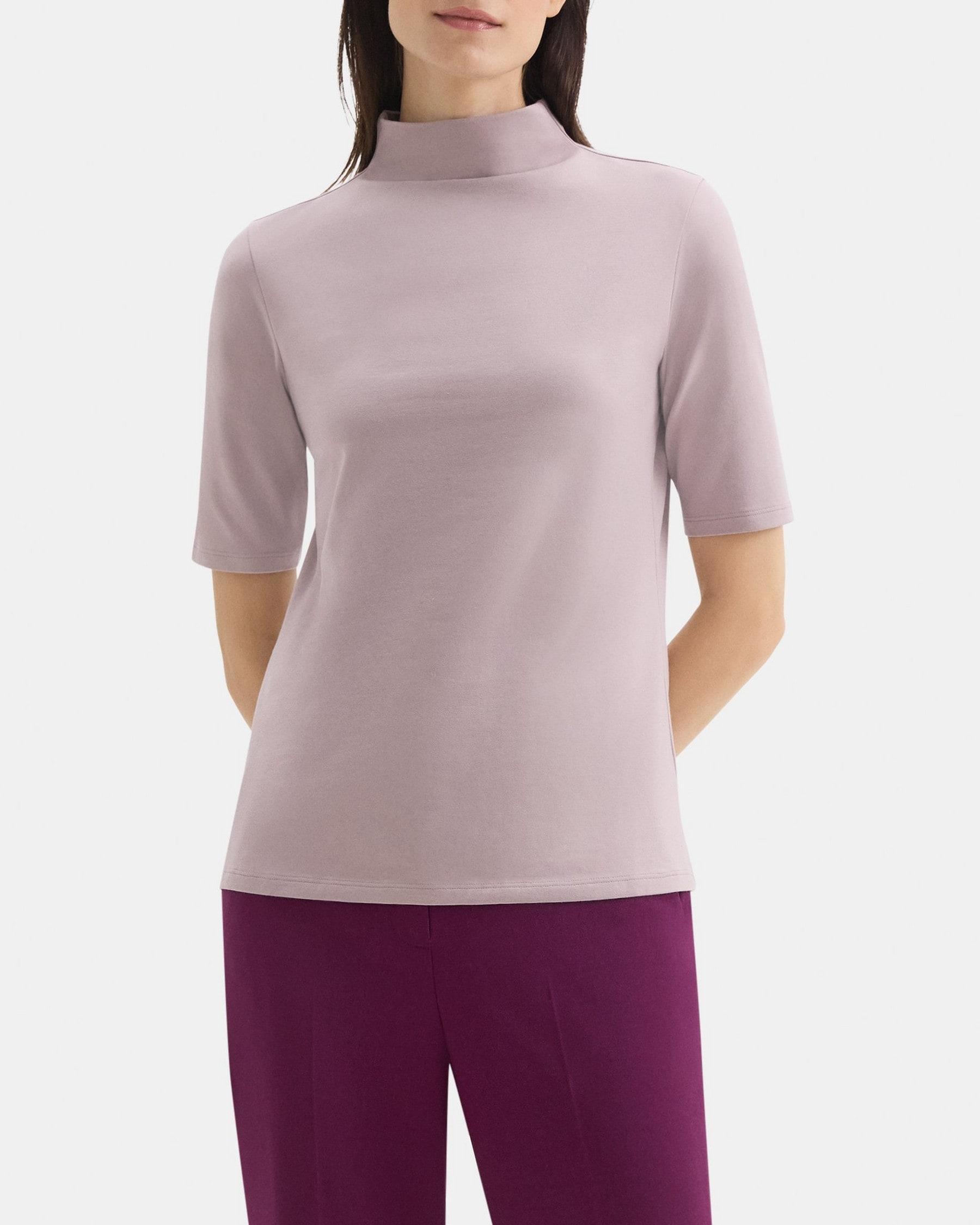 Turtleneck Tee in Pima Cotton Jersey Product Image