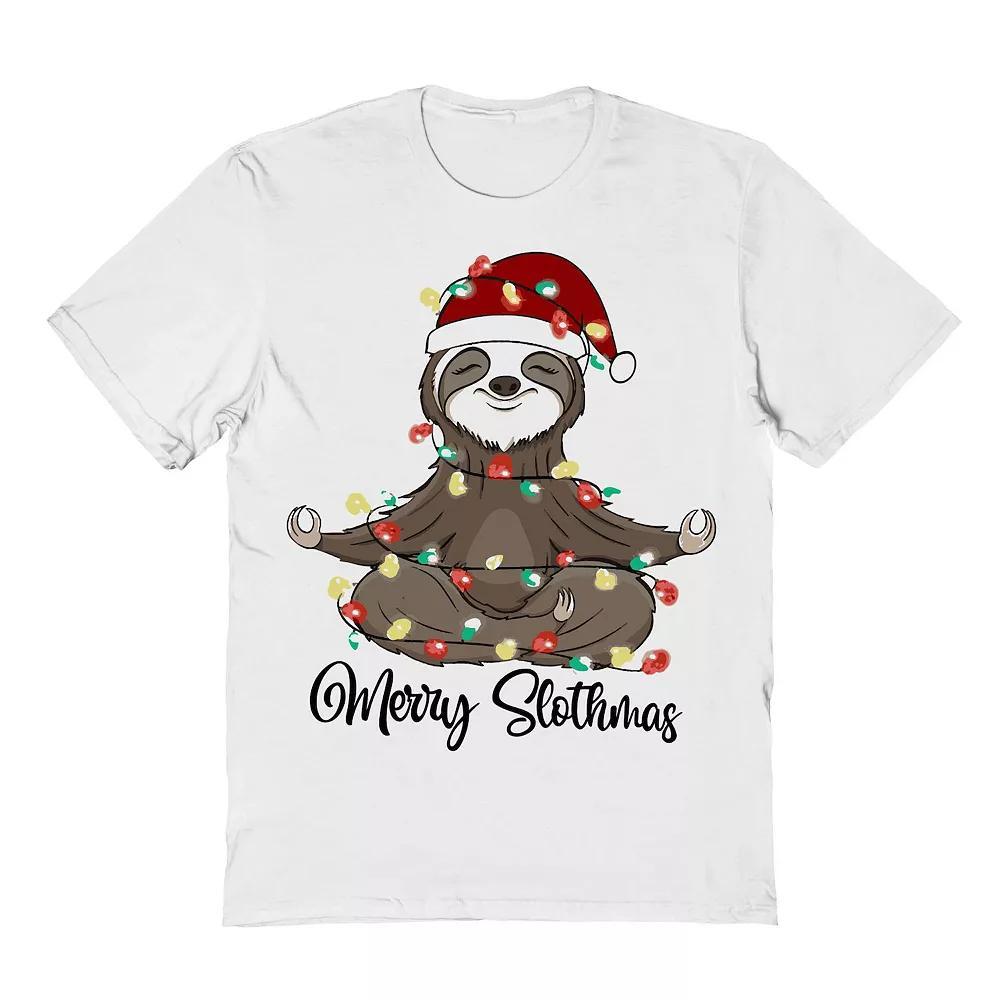 Men's Merry Slothmas Christmas Graphic Tee, Adult Unisex,  Product Image