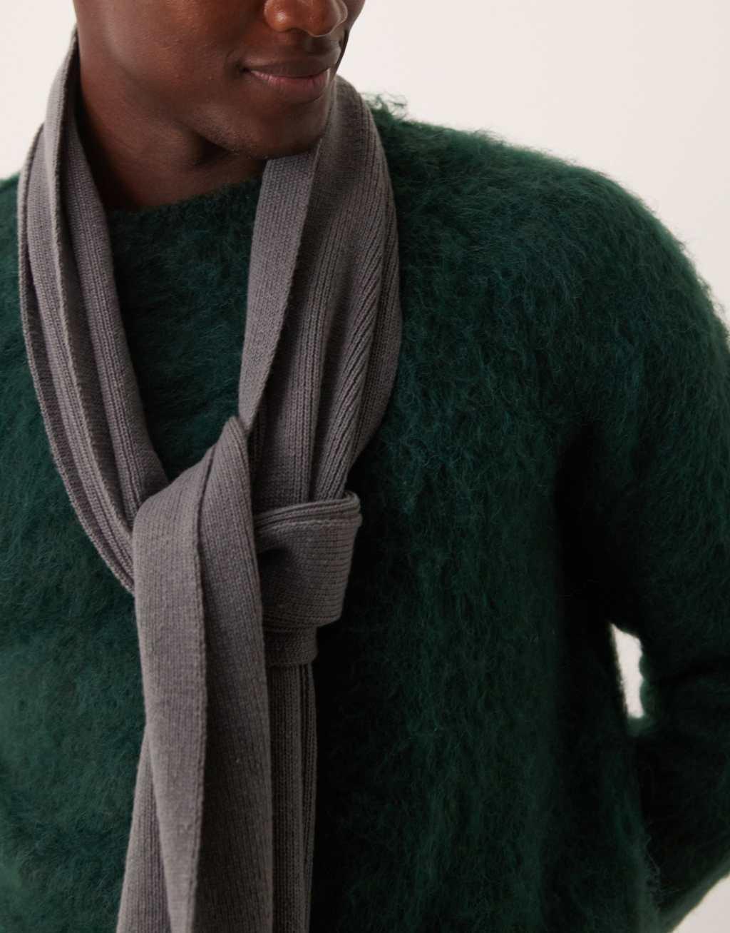 ASOS DESIGN knitted scarf in gray Product Image