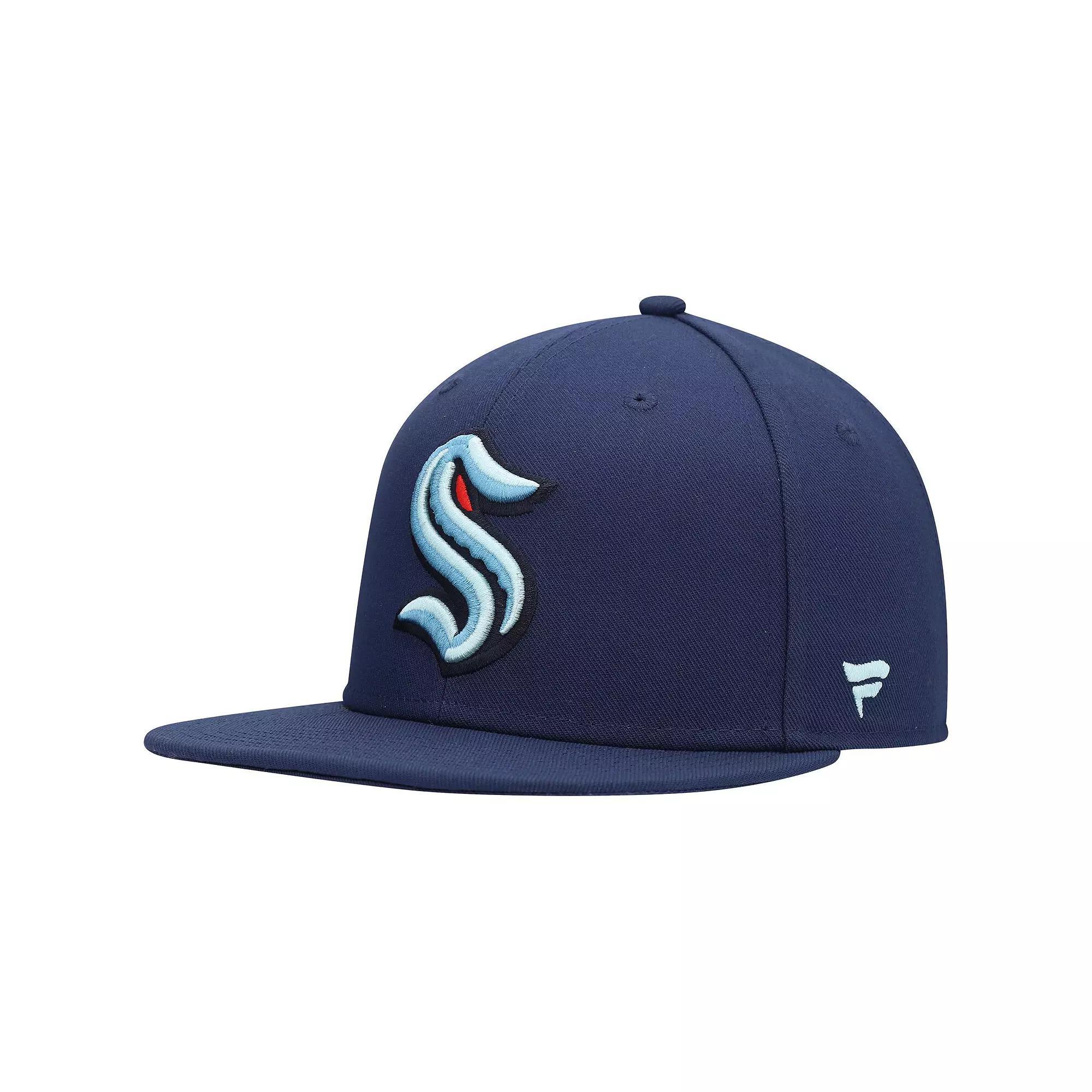 Men's Fanatics Branded Deep Sea Blue Seattle Kraken Primary Team Logo Snapback Hat, Krk Blue Product Image
